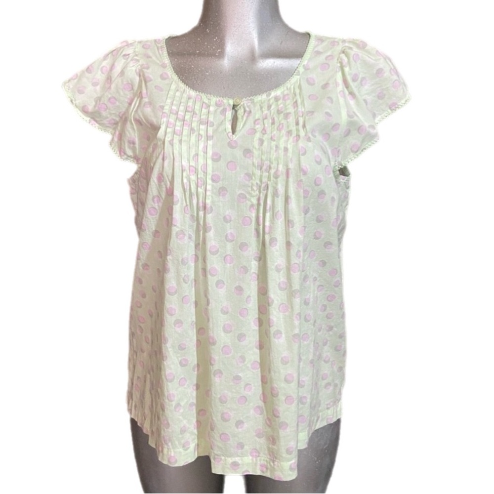 Cabernet Pajama Top Polka Dot Sleepwear Milkmaid Loungewear Cottagecore Medium